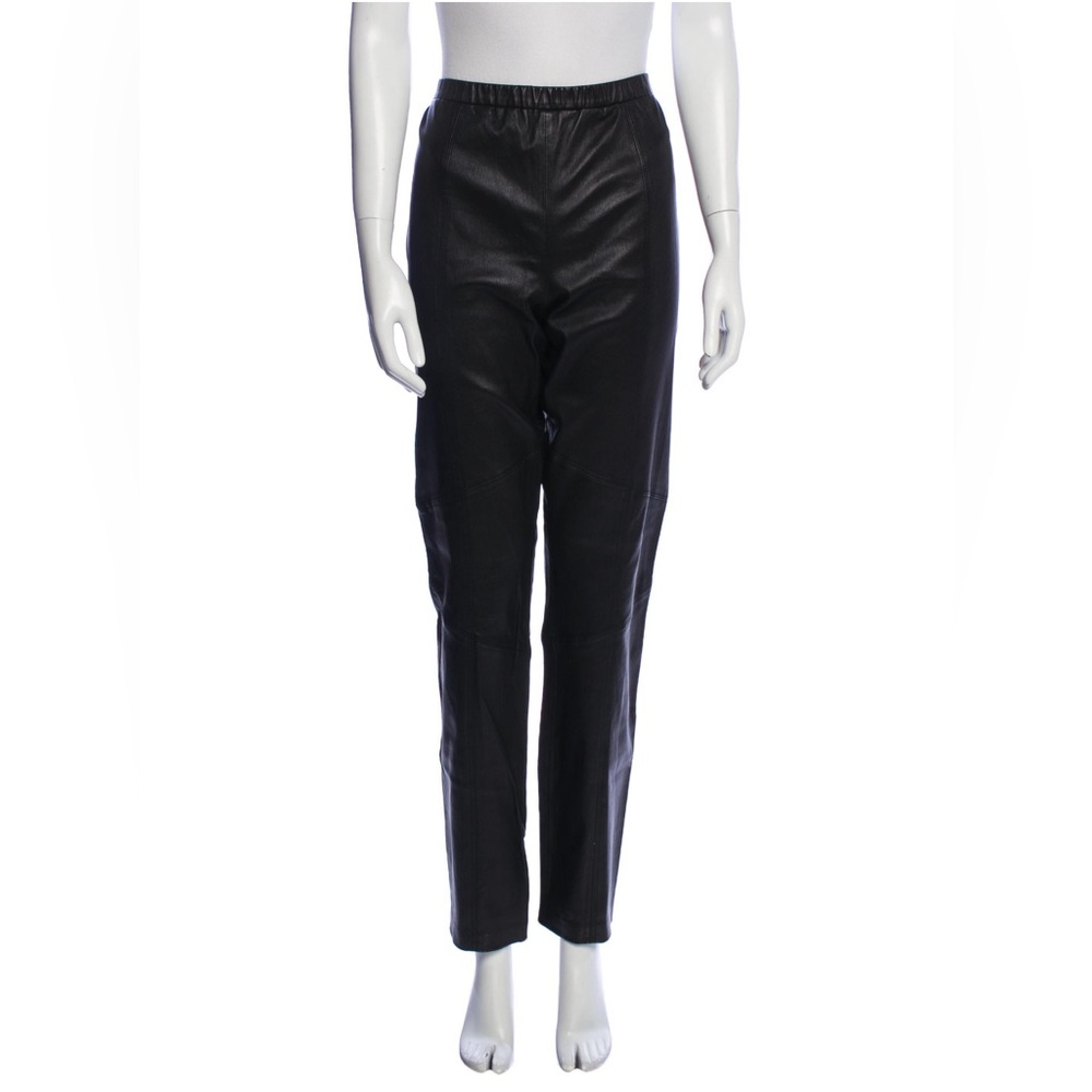 Tory Burch Leather Straight Leg Pants